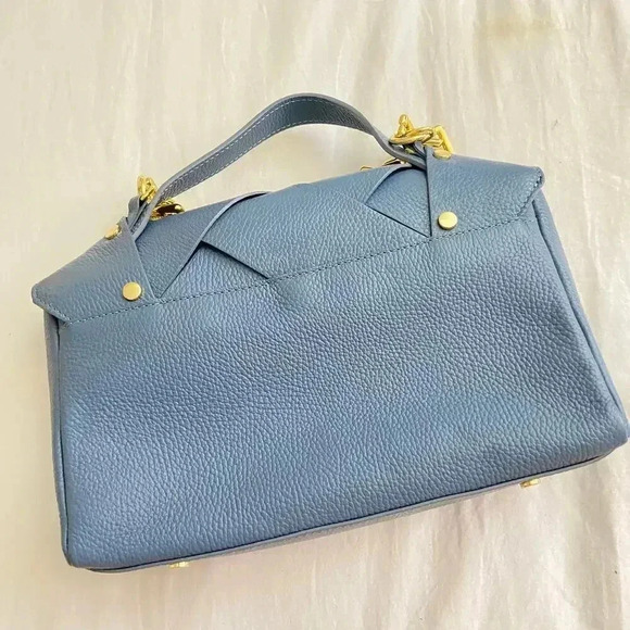 NEW Blue Woven Genuine Leather Purse - Picture 2 of 5